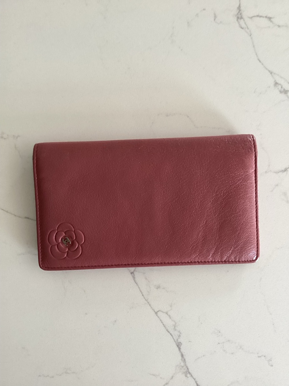 Authentic CHANEL Rose Pink Long Leather Wallet